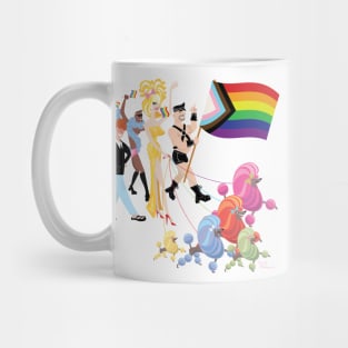 Gay Pride Poodles Mug